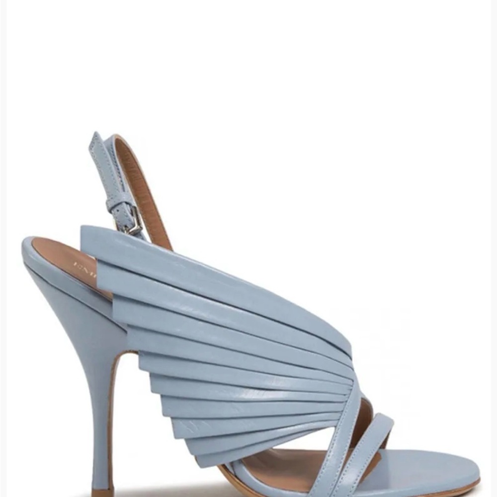 Emporio Armani Light Blue Pleated Heels